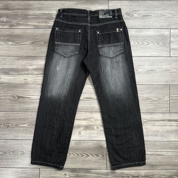 Crazy Vintage Y2K Southpole Brown Tab Baggy Jeans - Picture 2 of 4